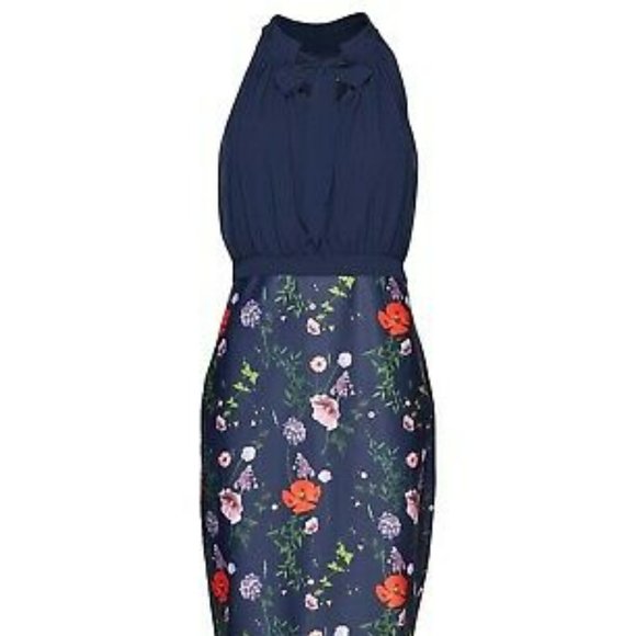 ***SOLD*** Ted Baker Shimma Halter Neck Pleated Dress - Picture 2 of 6